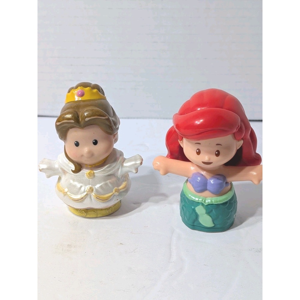 Fisher Price Little People Disney Princess Ariel And Belle Figure Lot Of 2